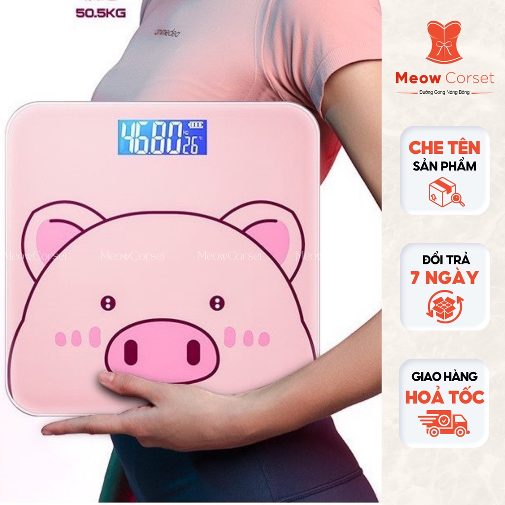 Cân điện tử sức khỏe - cân điện tử gia đình mini tiện lợi, độ chính xác cao - bảo hành [MEOW Corset]