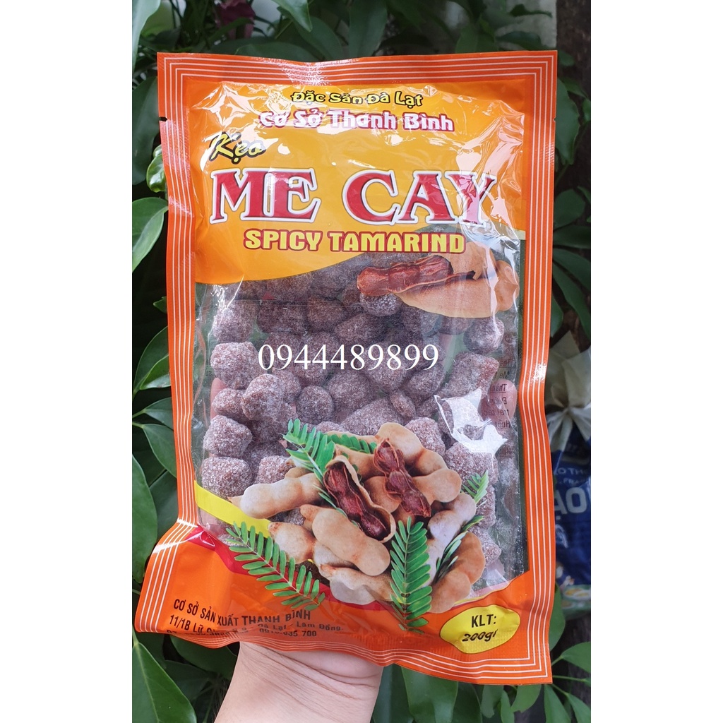Quà Tết 2022] Kẹo Dẻo me cay gói 200g - Đặc sản Đà Lạt - bánh kẹo ăn vặt ngon