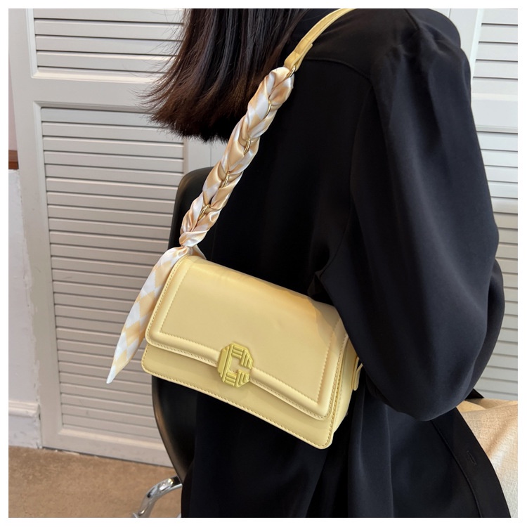 Túi Da JASMIN NOIR PU Đeo Chéo Vai Gắn Khăn Choàng Thời Trang Dành Cho Nữ