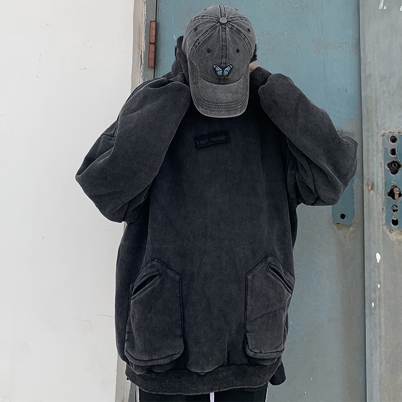 Áo hoodie nam form rộng, áo hoodie nữ form rộng màu đen mặc nhà đi chơi thời trang hàn quốc học sinh | BigBuy360 - bigbuy360.vn