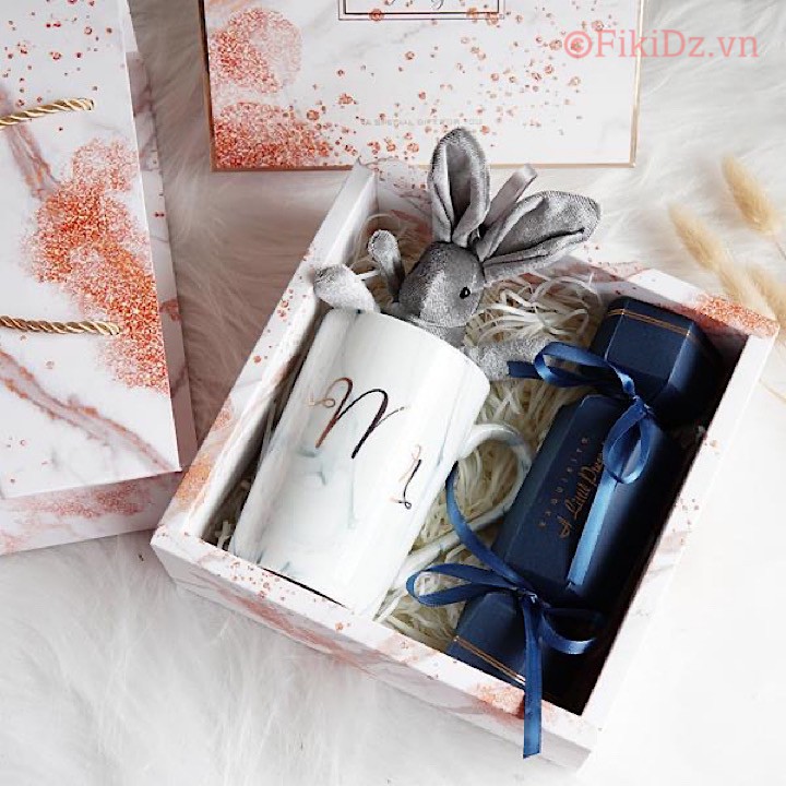 SỈ 24K 25K Set 2 món - Hộp quà tặng & túi giấy VÂN ĐÁ 2 size | BigBuy360 - bigbuy360.vn