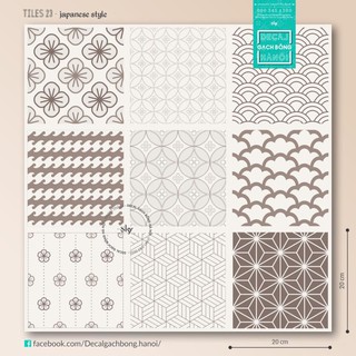 SET GẠCH BÔNG DECAL 44 Ô 15X15CM - 𝐭𝐢𝐥𝐞𝐬 𝟐𝟑 𝐉𝐀𝐏𝐀𝐍𝐄𝐒𝐄 𝐒𝐓𝐘𝐋𝐄 GIARE (HÀNG LOẠI 1 RẺ)