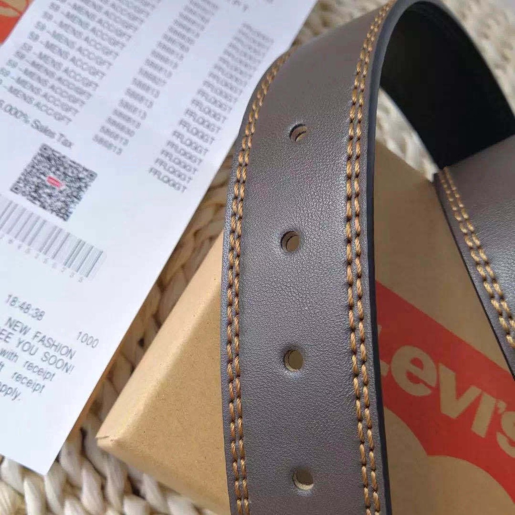 Thắt lưng da Levis Levis khoá ghim trang trí quần jean thịnh hành giản dị cho nam