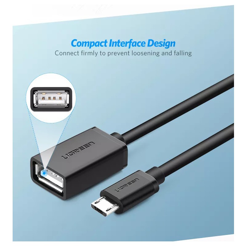 Cáp OTG Micro USB 2.0 Cao Cấp Ugreen 10359 Chính Hãng US133