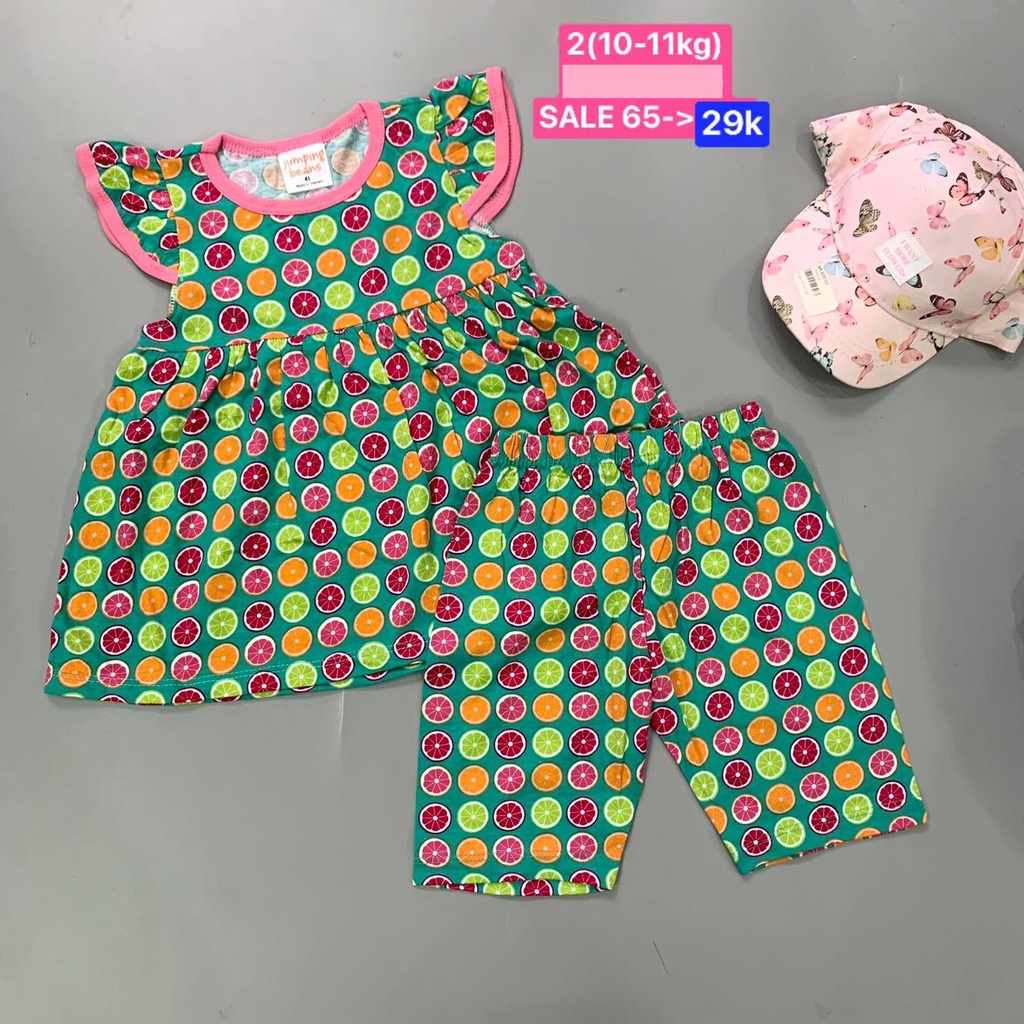 (lẻ sz 25-35k)Bộ bé gái cánh tiên chất cotton xuất 4c xinh, mát