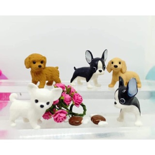 Mô hình set 6 con vật chó mèo chuột Takara Tomy Nhật