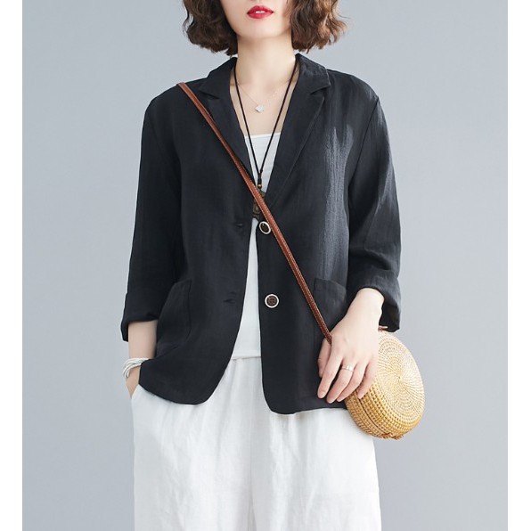 G817 Áo vest big size freesize dạng mỏng kiểu dáng thanh lịch sang trọng sẵn ĐEN XANH M | BigBuy360 - bigbuy360.vn