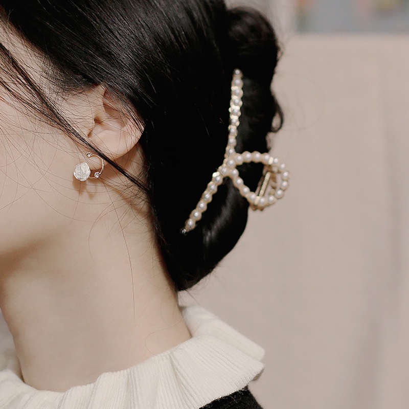 Khuyên Tai Bạc S925 Họa Tiết Hoa Hồng Trắng Đính Đá Phong Cách Thanh Lịch Mới