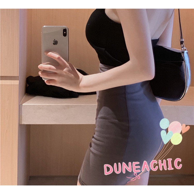 DUNEA Chân Váy Đen Eo Cao Dáng Ôm Quyến Rũ Trẻ Trung Cho Bạn Gái