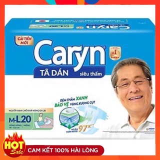 Tã bỉm dán người lớn caryn siêu thấm gói lớn size ml20 miếng - hàng chính |hãng