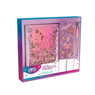 Bộ Sổ, Bút Và Sticker Trang Trí 3C4G Hồng Lấp Lánh 12012