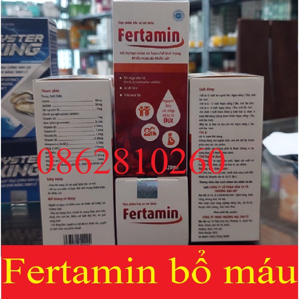 ❤ FERTAMIN - HỖ TRỢ TẠO MÁU VÀ HẠN CHẾ TÌNH TRẠNG THIẾU MÁU DO THIẾU SẮT, TỐT CHO BÀ BẦU VÀ TRẺ EM
