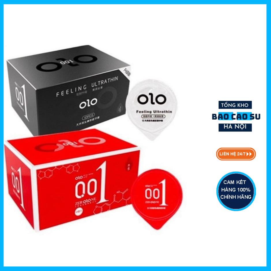 Combo 2 hộp bao cao su OZO Đỏ Passionate Factor &amp; OZO 0.01 Đen Feeling Ultrathin (SALE SỐC) tổng kho bao cao su Hà Nội