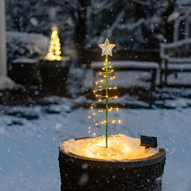 Đèn LED Trang Trí Cây Thông Noel Chống Nước Chạy Năng Lượng Mặt Trời