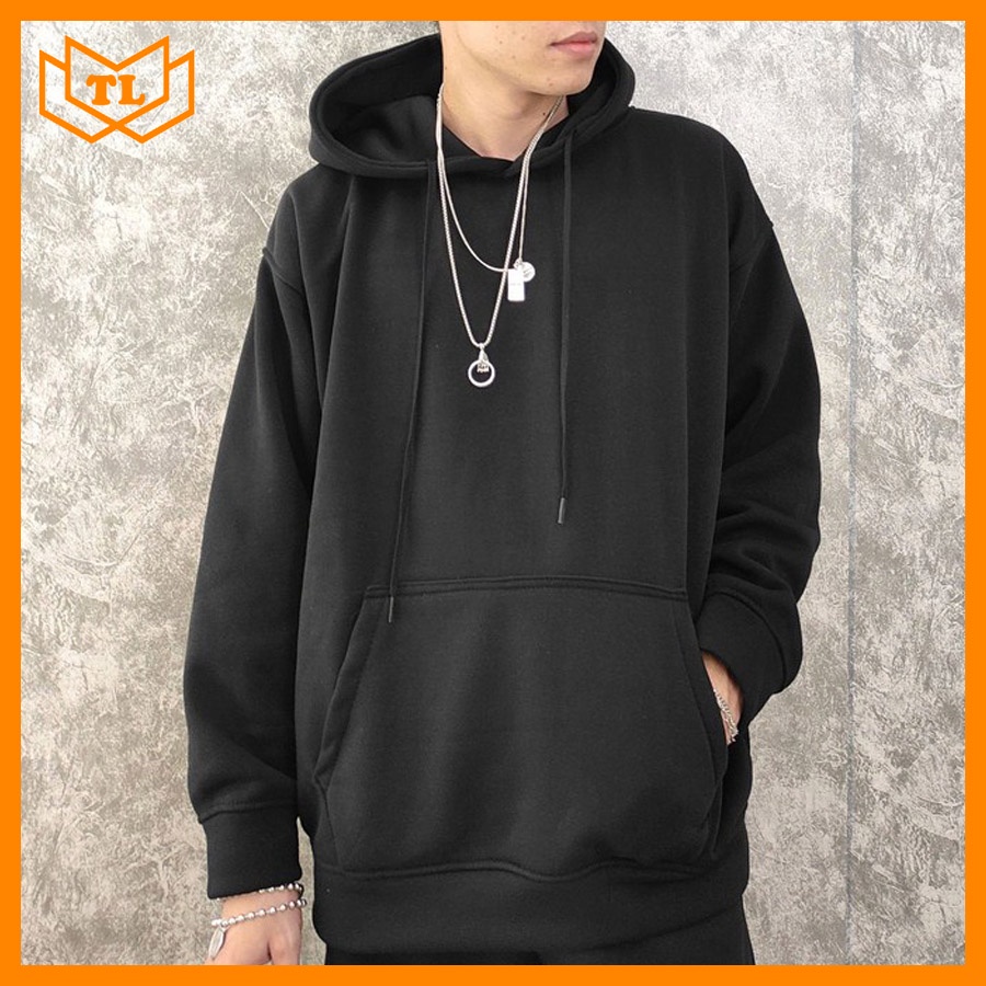 Áo hoodie đen trơn vải dày đẹp A942 Shop Thành Long chuyên quần áo nam