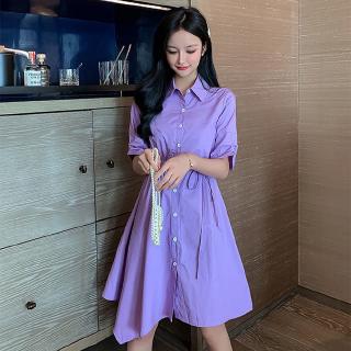 Đầm Midi Màu Tím Thời Trang Mùa Hè