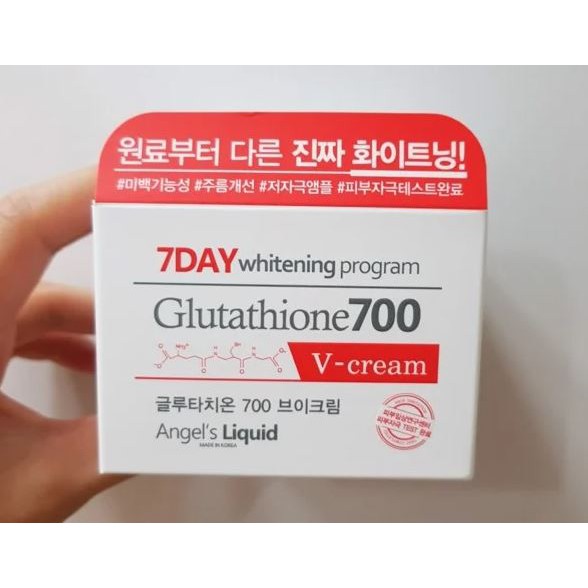 Kem Dưỡng Trắng Da, Mờ Thâm Nám Chỉ Trong 7 Ngày Angel's Liquid 7 Day Glutathione 700 V-Cream 50ml