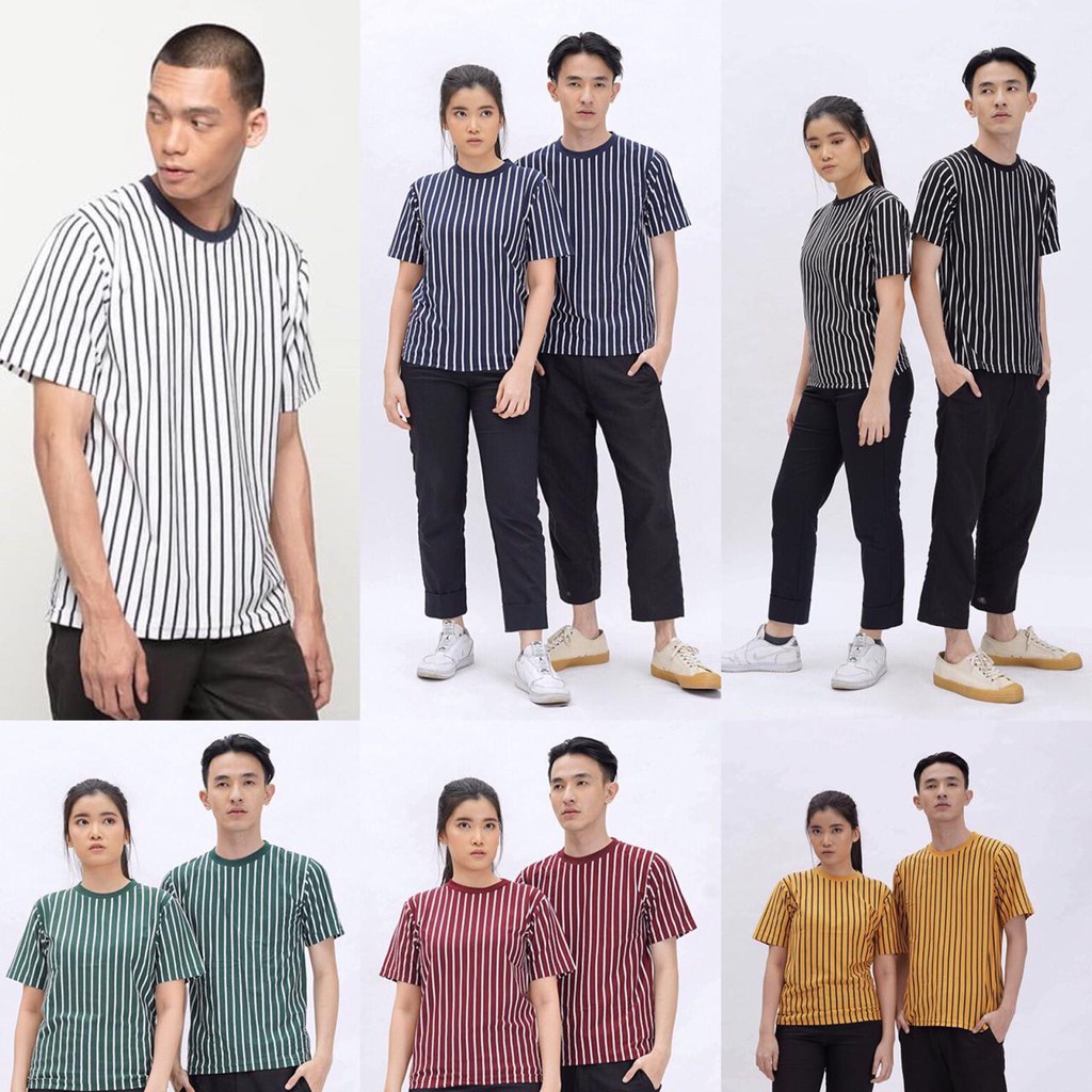 🌸🌸 【Hàng Sẵn Sàng】 Áo Sơ Mi Nam Họa Tiết Sọc Dọc Vải cotton cvc