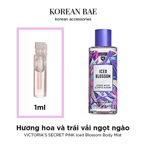 Nước hoa VICTORIA'S SECRET PINK Iced Blossom Body Mist mẫu thử mini 1mL