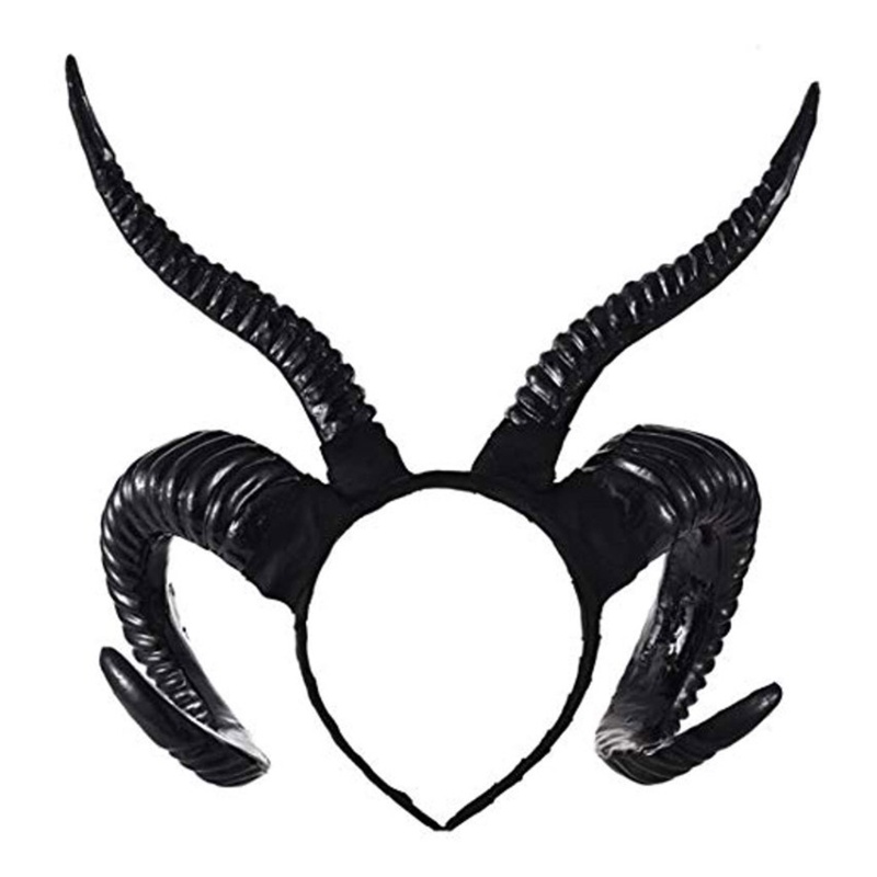 Băng Đô Cài Tóc Hình Sừng Cừu Giả Cho Lễ Halloween