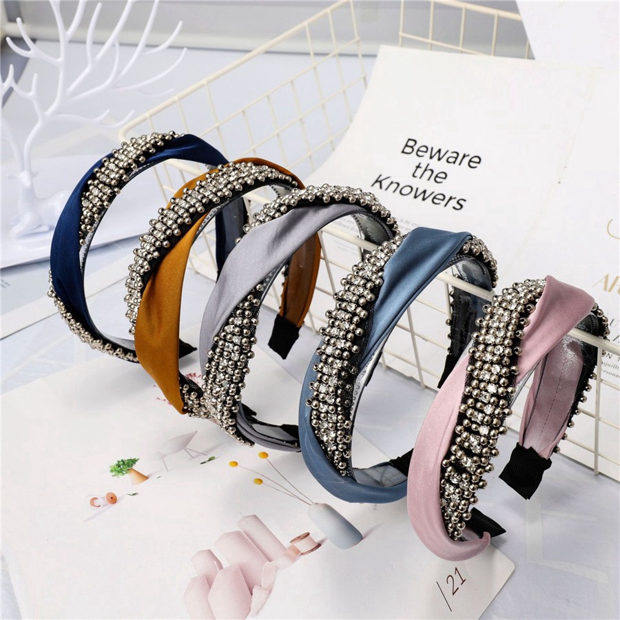 Băng đô cài tóc đính hạt phong cách Hàn Quốc thời trang cho nữ