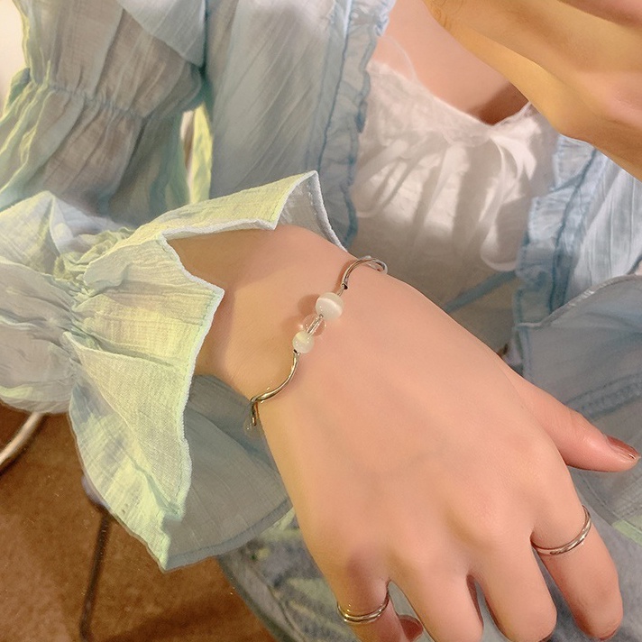 Vòng Tay Chuỗi Hạt Đá Opal Nhân Tạo Thời Trang