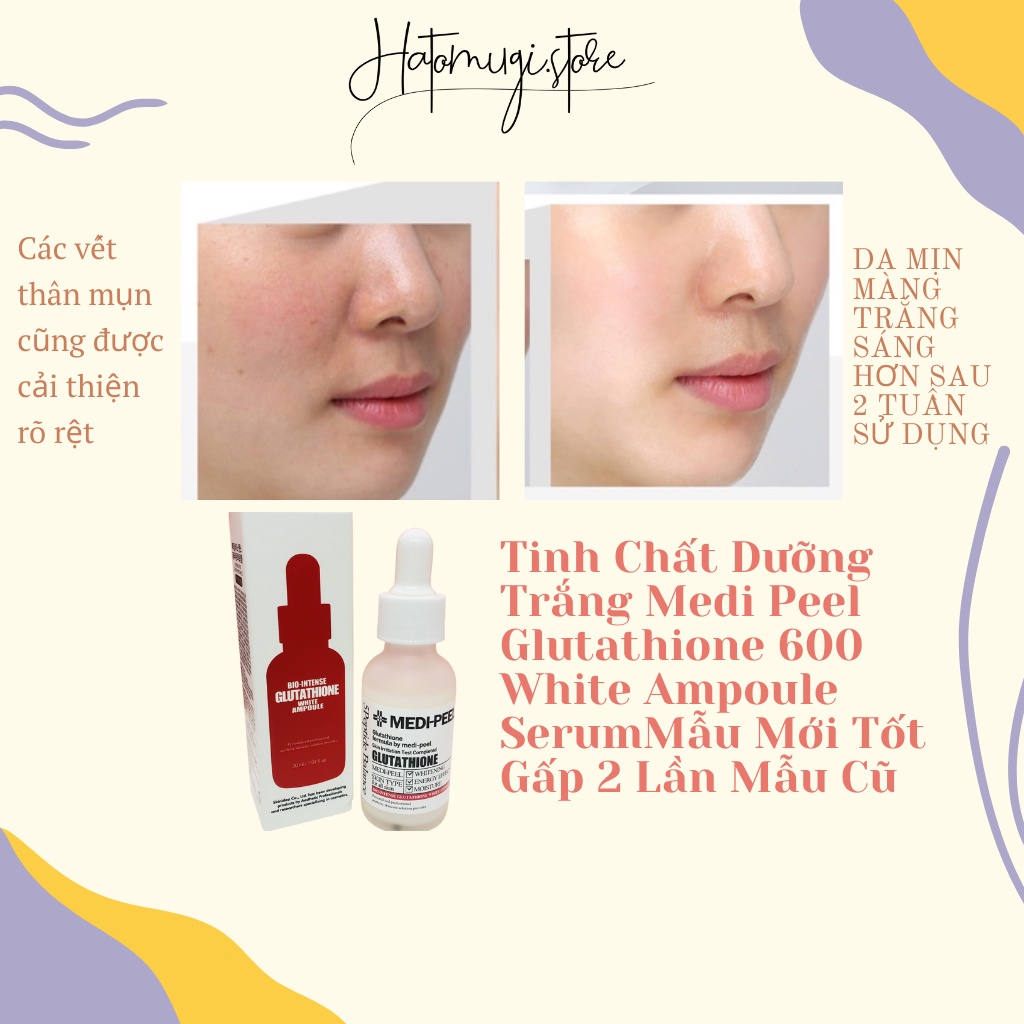 Serum Medi Peel [Trắng da 100%_Hàng Auth] Tinh Chất Dưỡng Trắng Medi Peel Glutathione 600 White Ampoule Serum
