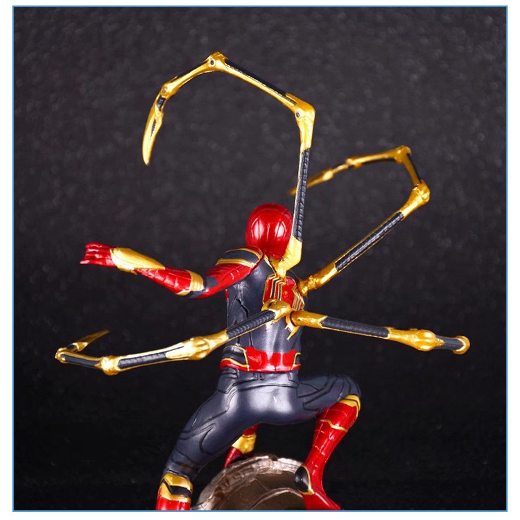 Mô Hình Người Nhện Tĩnh Iron Spider Man Infinity War 19CM - Chất liệu PVC cao cấp