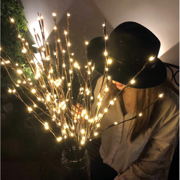 Nhành cây liễu 20 bóng led phù hợp làm quà tặng sinh nhật trang trí giáng sinh/sân vườn/bữa tiệc/nhà cửa