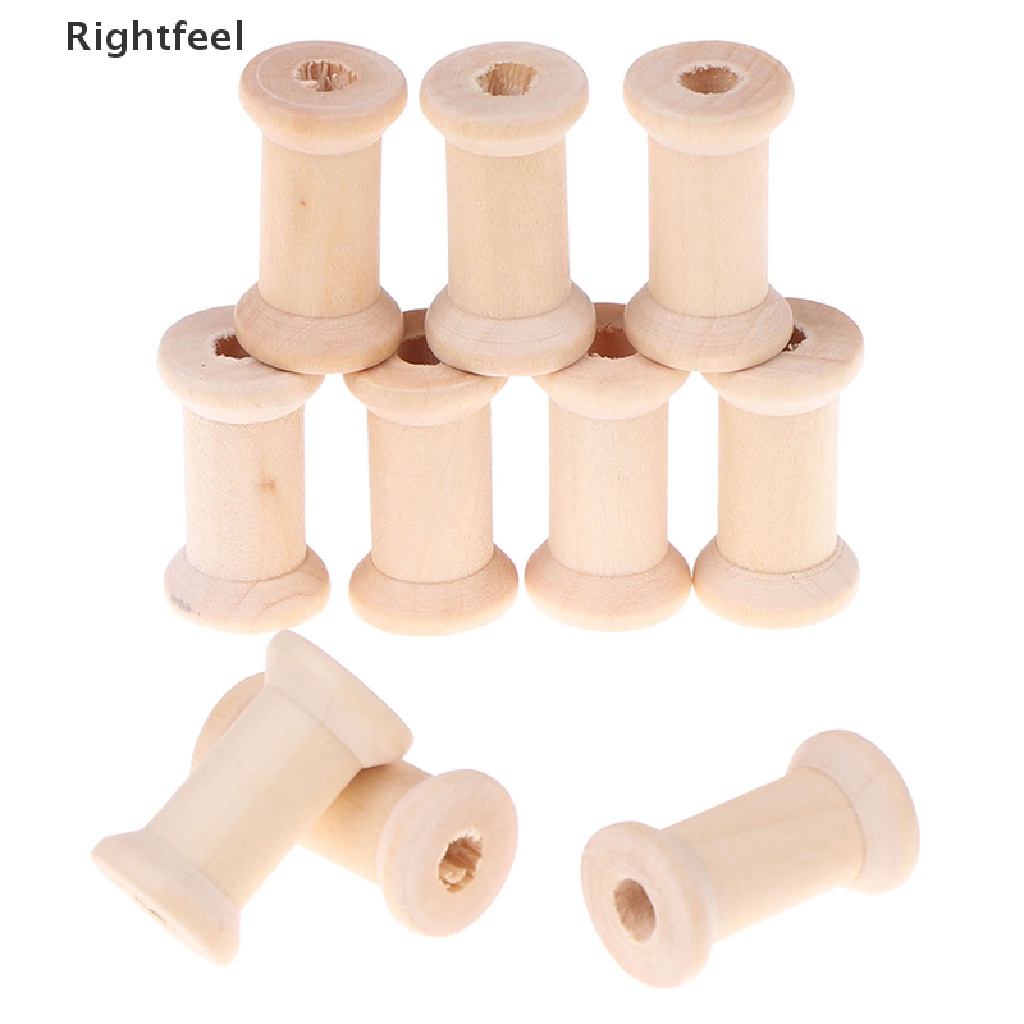 10 Cuộn Quấn Chỉ Bằng Gỗ Dùng Cho May Vá Tiện Dụng