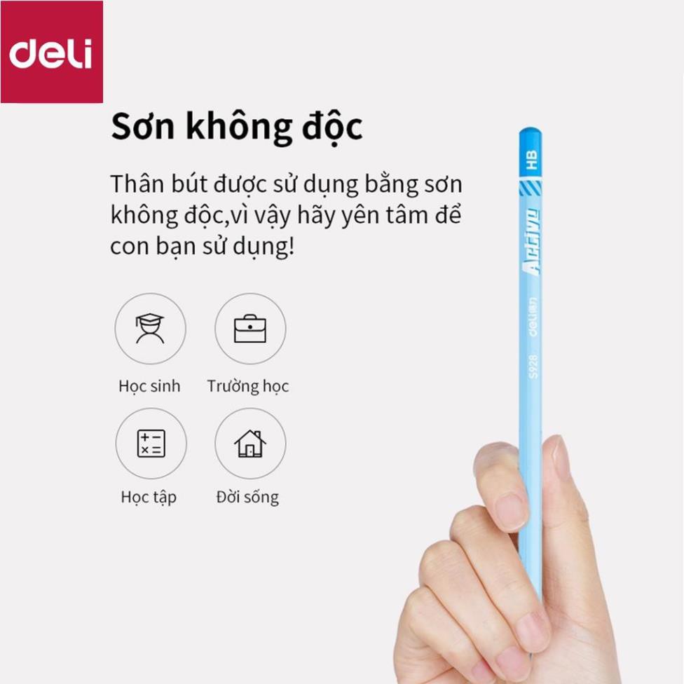 Bút chì lục giác Deli - loại 2B/HB - 30 chiếc/hộp - 58166 / 58167 [Deli]