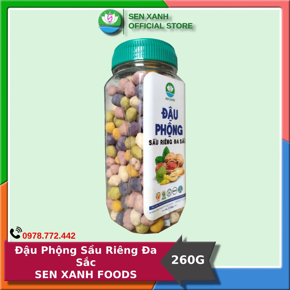 [SenXanh Emart]  Đậu Phộng Sầu Riêng Đa Sắc (260G) - đặc sản Long An