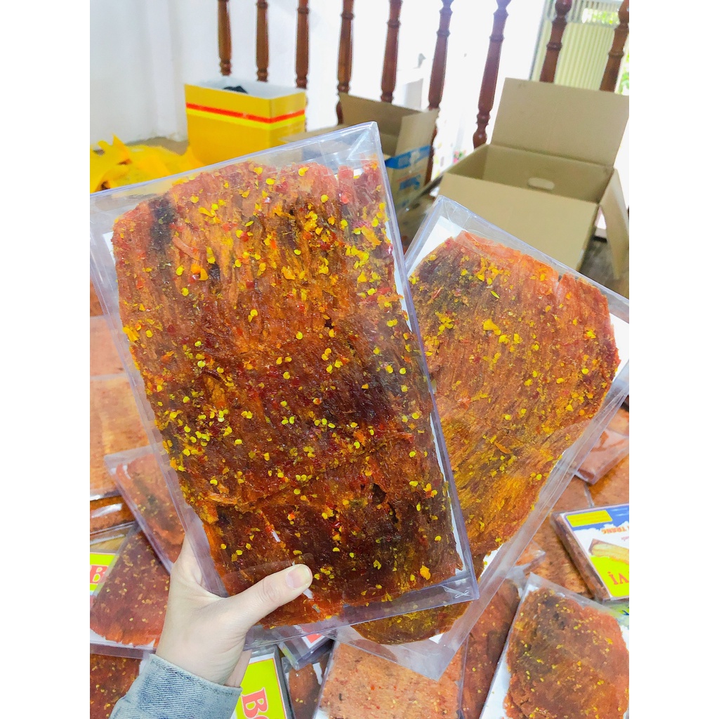 KHÔ BÒ MIẾNG NGUYÊN CHẤT LOẠI 1 KHÔ BÒ HỒNG NGỰ - HỘP 300 gram