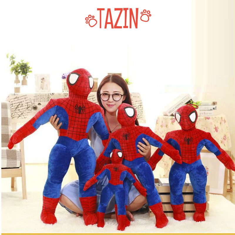 Gấu bông người nhện spider man, thú nhồi bông người nhện spider man cao cấp Tazin