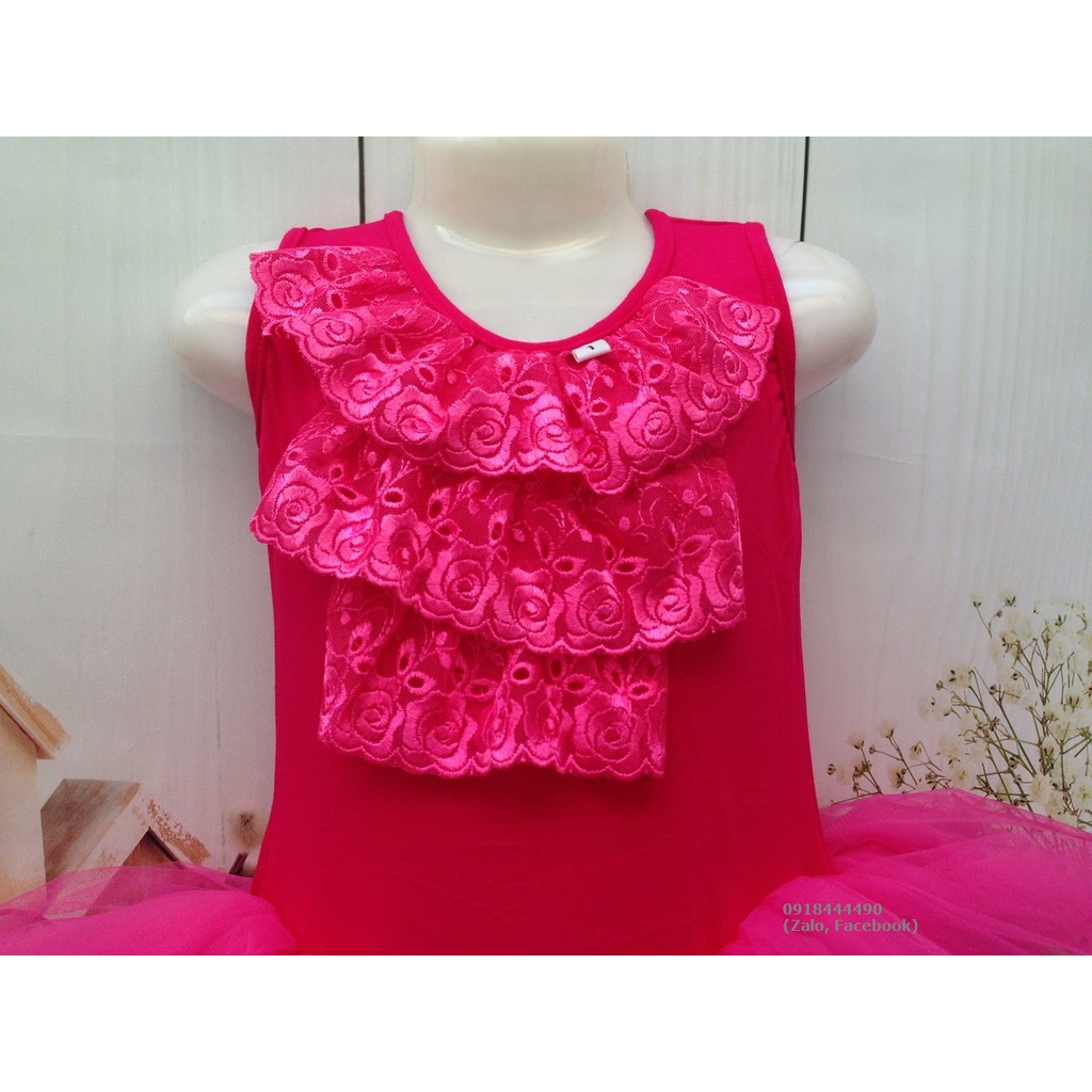 Váy tập múa ballet (ba lê) cho bé 2-9 tuổi vải thun cotton thấm mềm đẹp