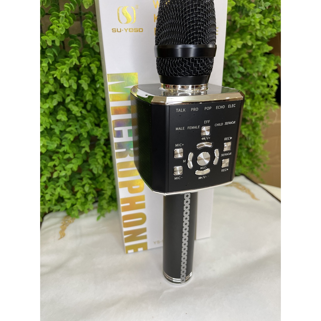 Micro Bluetooth Hát Karaoke Cao Cấp Không Dây YS-97 Đa Năng, Nghe Nhạc Cực Hay, Âm Bass Chuẩn, Mic Bắt Giọng Rất Tốt.