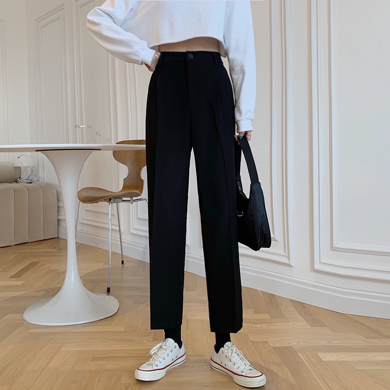 Quần dài nữ SUXI cạp cao thanh lịch thời trang mùa thu