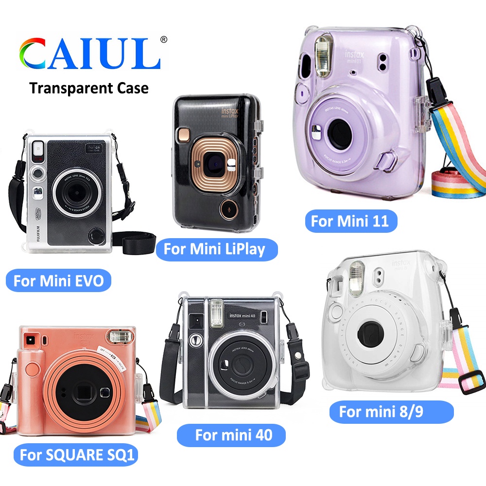 Vỏ bảo vệ trong suốt cho máy ảnh Fujifilm Instax Mini 40 90 7s 8 9 11 EVO