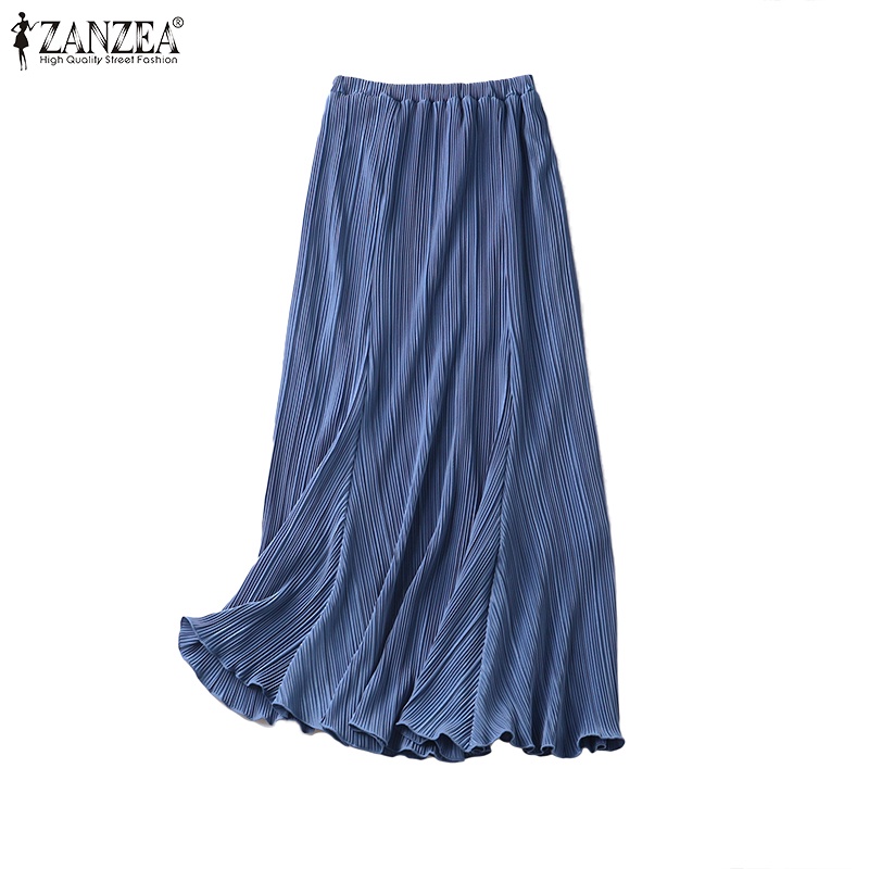 Chân váy maxi Zanzea xếp li thời trang dành cho nữ