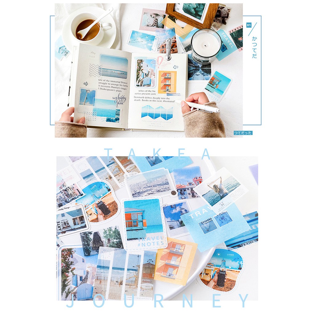 Set 40 washi sticker instagram trang trí planner, bullet journal