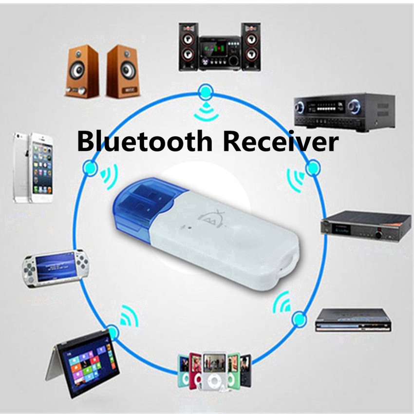 Thiết bị chuyển đổi tín hiệu âm thanh USB Bluetooth 4.2 hỗ trợ tính năng rảnh tay kèm mic