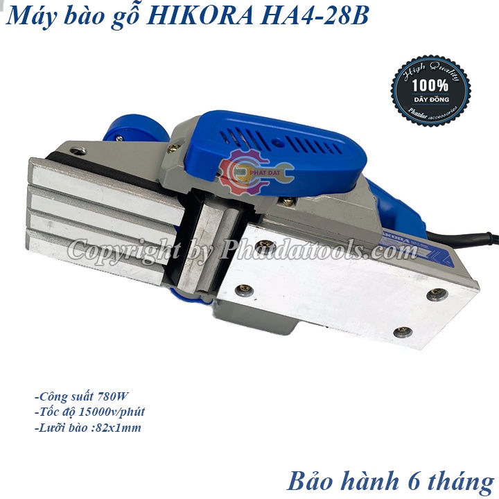 Máy bào gỗ HIKORA HA4-28B  - Khung vỏ máy bằng nhôm đúc bao khỏe, bao bền - Bảo hành chính hãng 6 tháng