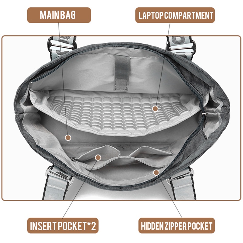 Evertoner Túi Đeo Chéo Đựng Laptop 13 14 15 Inch