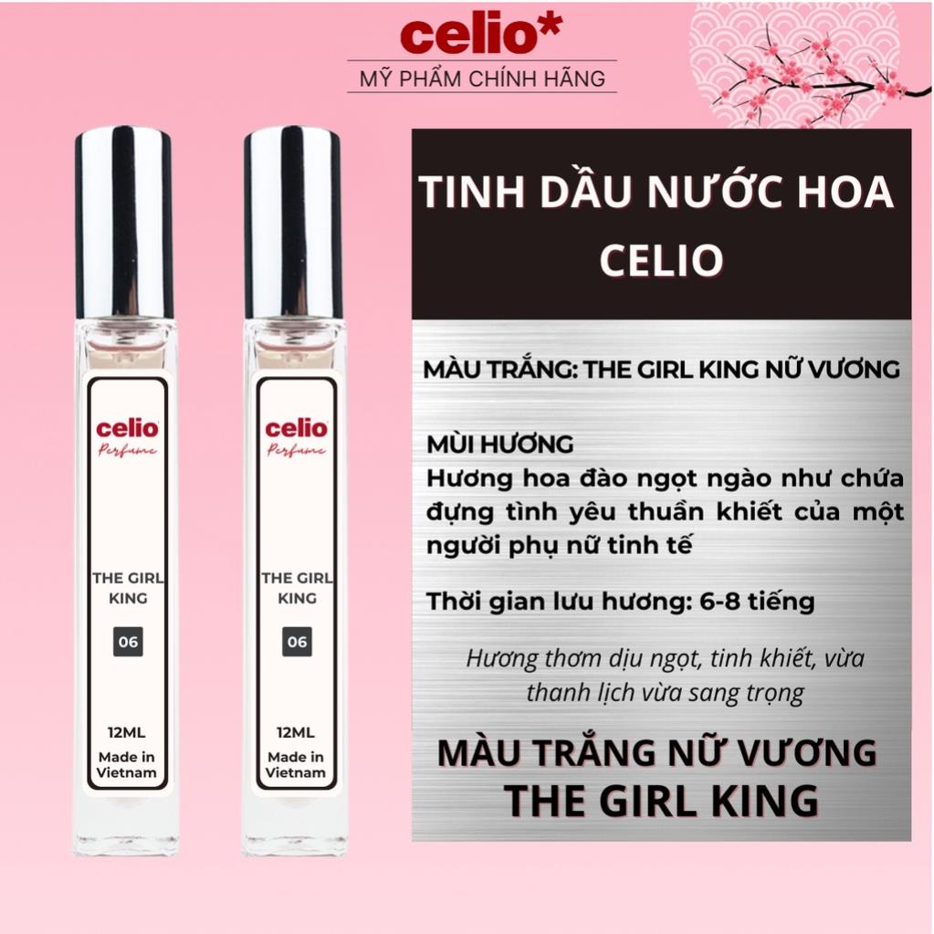 Tinh Dầu Nước Hoa Nữ Mini 12ml Celio Nữ Vương The Girl King Cá Tính Ngọt Ngào Gợi Cảm Thơm Lâu Dạng Xịt Tiện Lợi