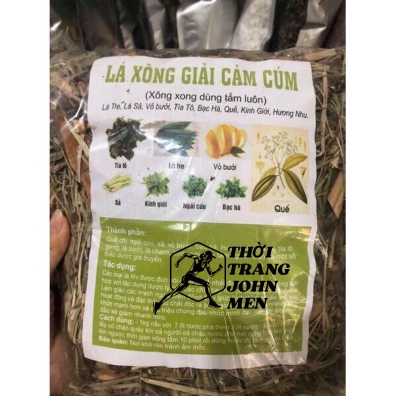 LÁ XÔNG HƠI GIẢI CẢM CÚM (1KG) LÁ CÂY