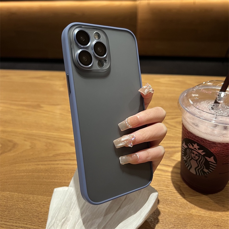 Ốp Điện Thoại Cứng Màu Nhám Chống Sốc / Dấu Vân Tay Cho iPhone 11 12 13 Pro Max