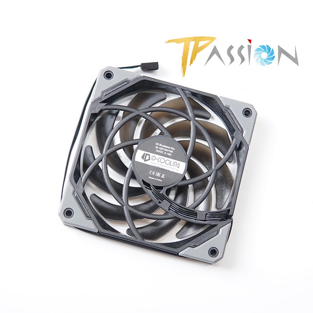 Quạt tản nhiệt fancase 12cm ID-COOLING NO-12015-XT – Slim fan 15mm, tốc 2000rpm, điều tốc 4Pin PWM, mạnh êm