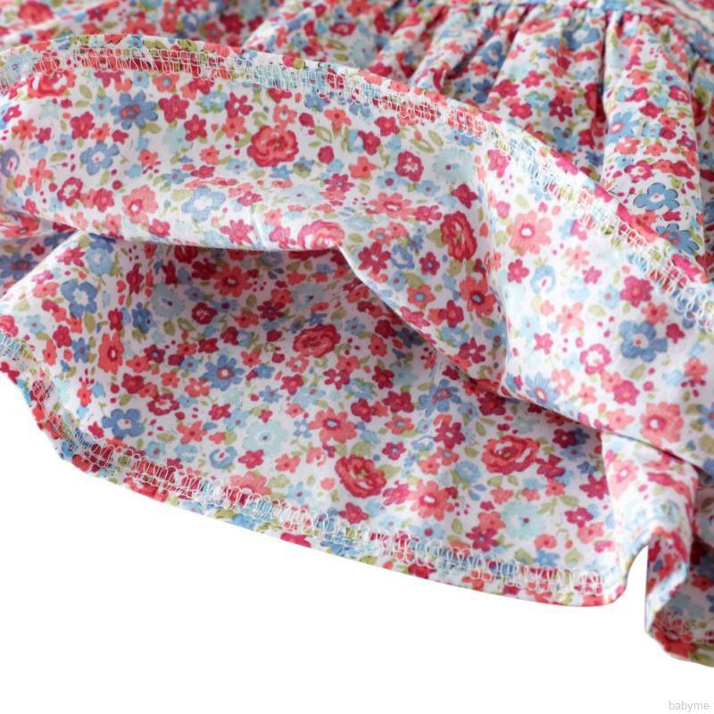 Set áo thun ngắn tay cổ tròn + quần short đáng yêu cho bé gái