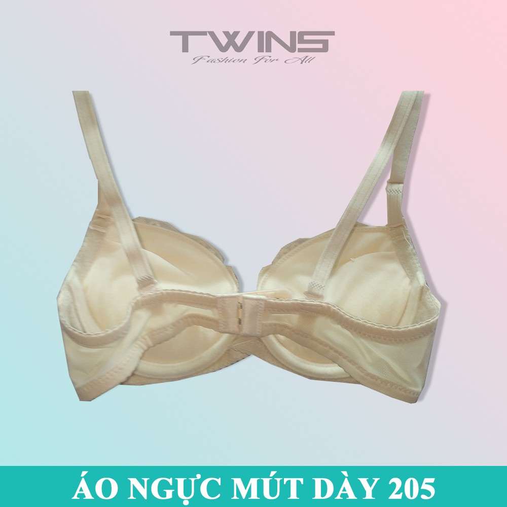 Áo ngực nữ ren nâng ngực tạo khe SD205 có gọng cúp xéo mút dày mềm mịn thoải mái mặc áo dài size 32-34-36
