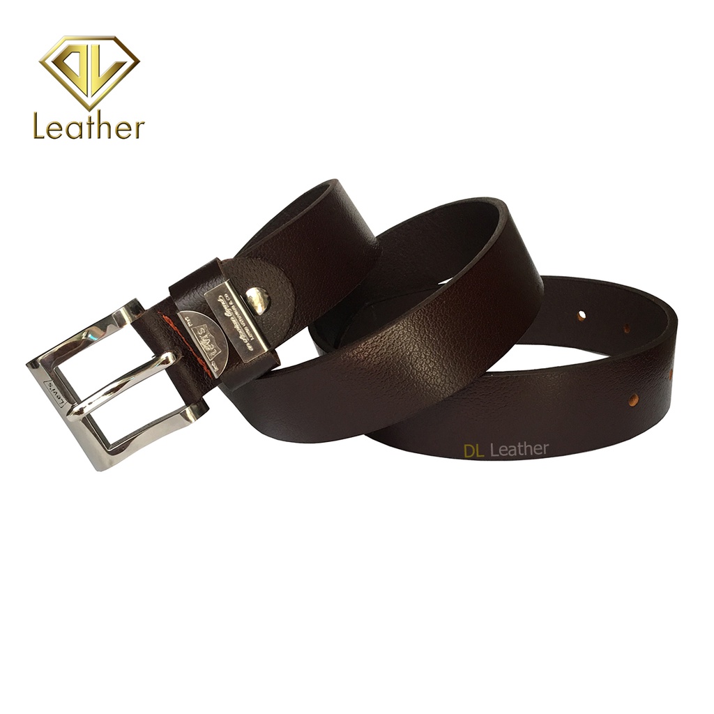 Dây Nịt/Thắt Lưng Nam Da Bò Khóa Inox DL Leather - Da Bò Nguyên Miếng 100%